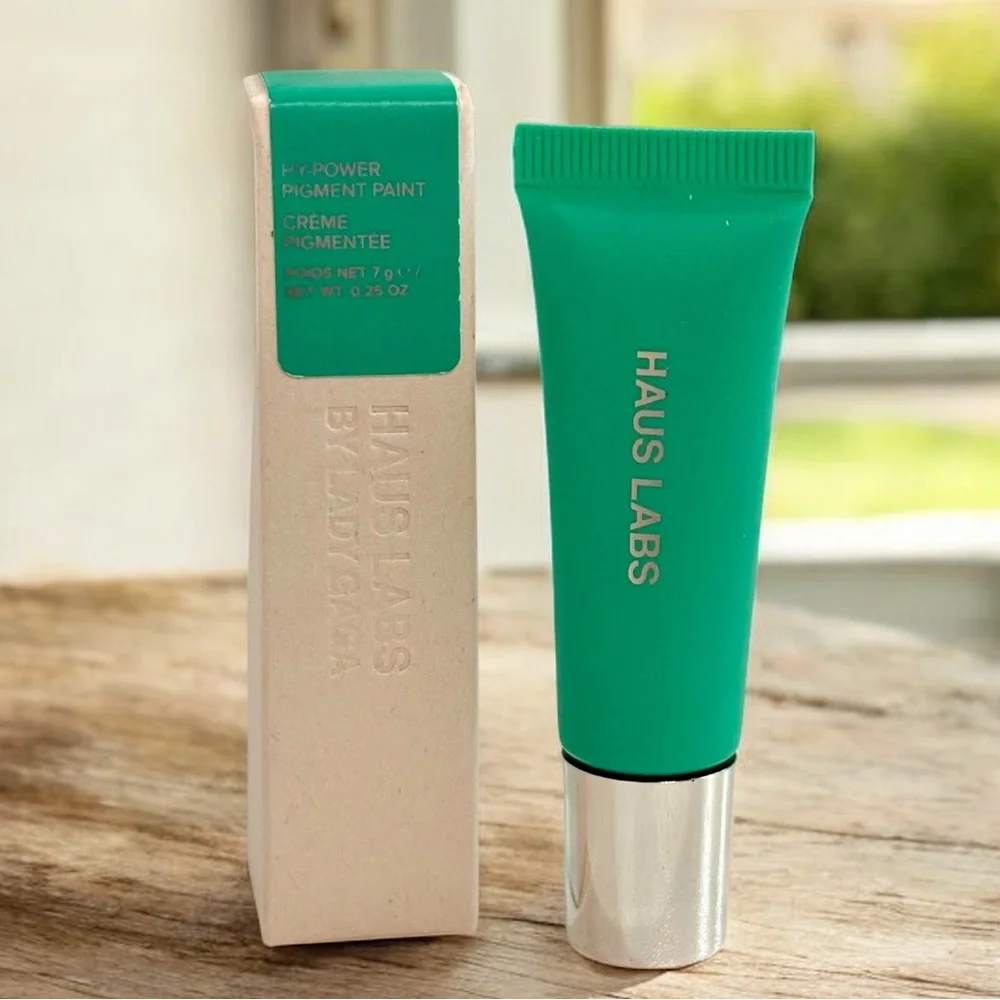 💎 HAUS LABS LADY GAGA Hy-Power Eye Cheek & Lip Pigment Paint in Shade Mint NIB